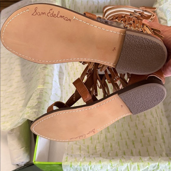 Sam Edelman Brown Gardenia Gladiator Sandals Sz 9 1/2 M BNIB - Picture 6 of 9